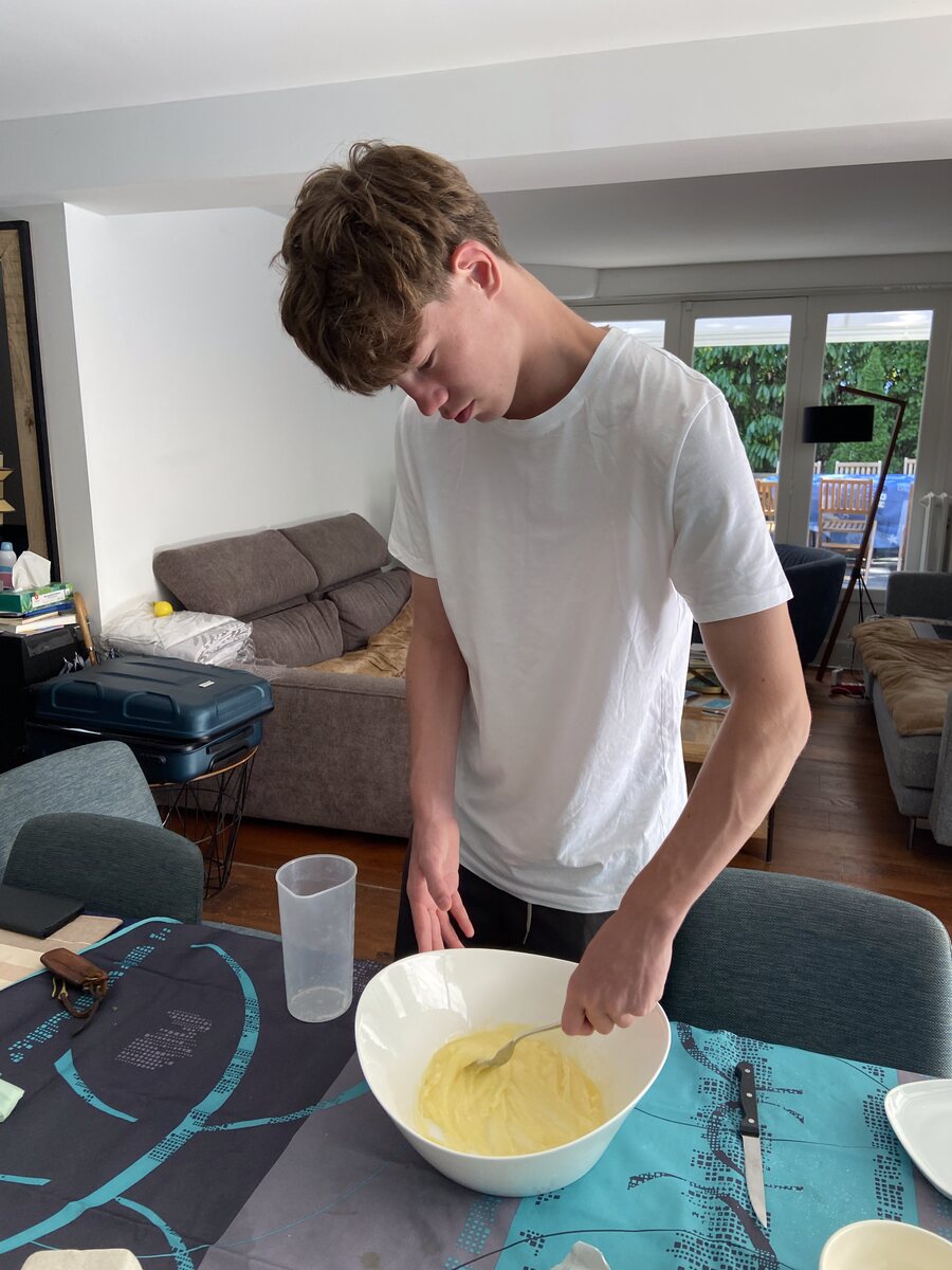 Préparation de la pâte du cookie