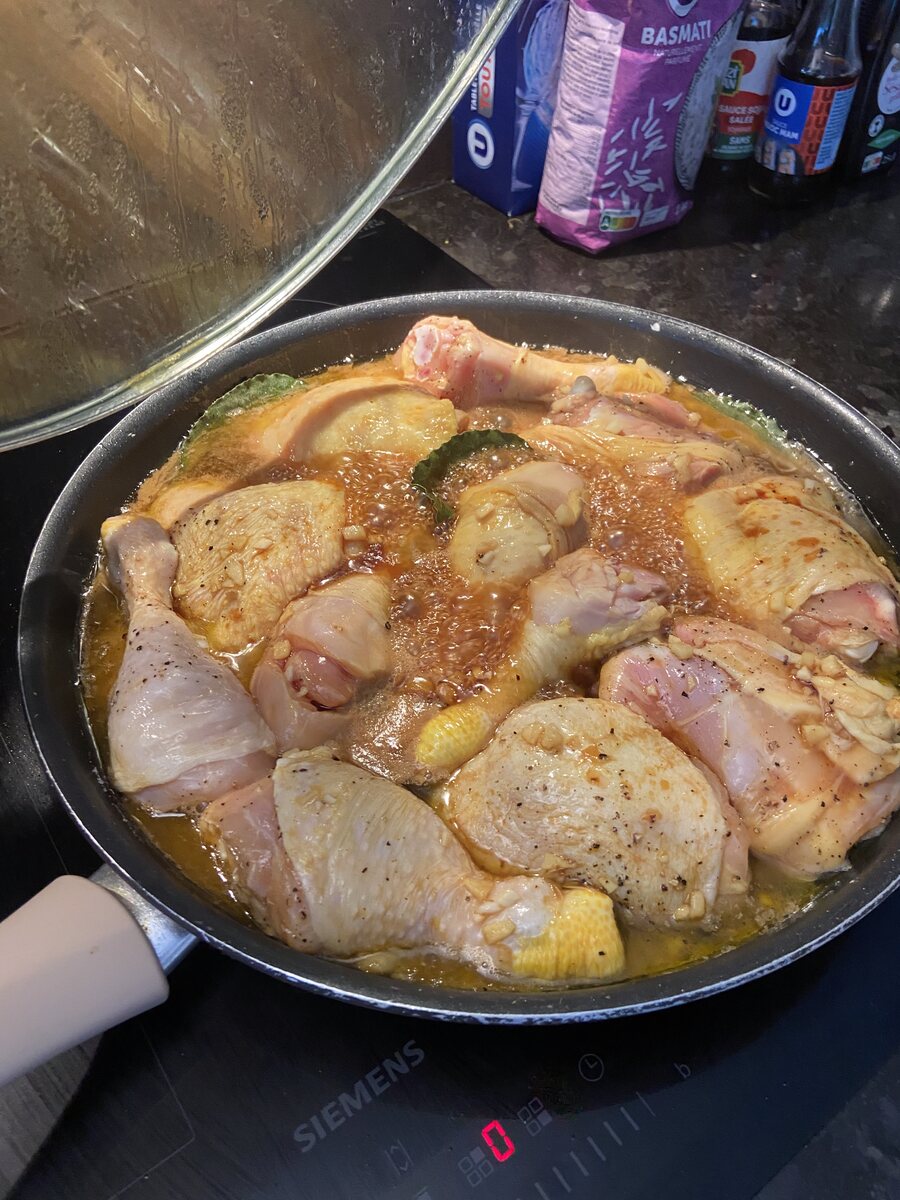 Poulet mariné avant cuisson